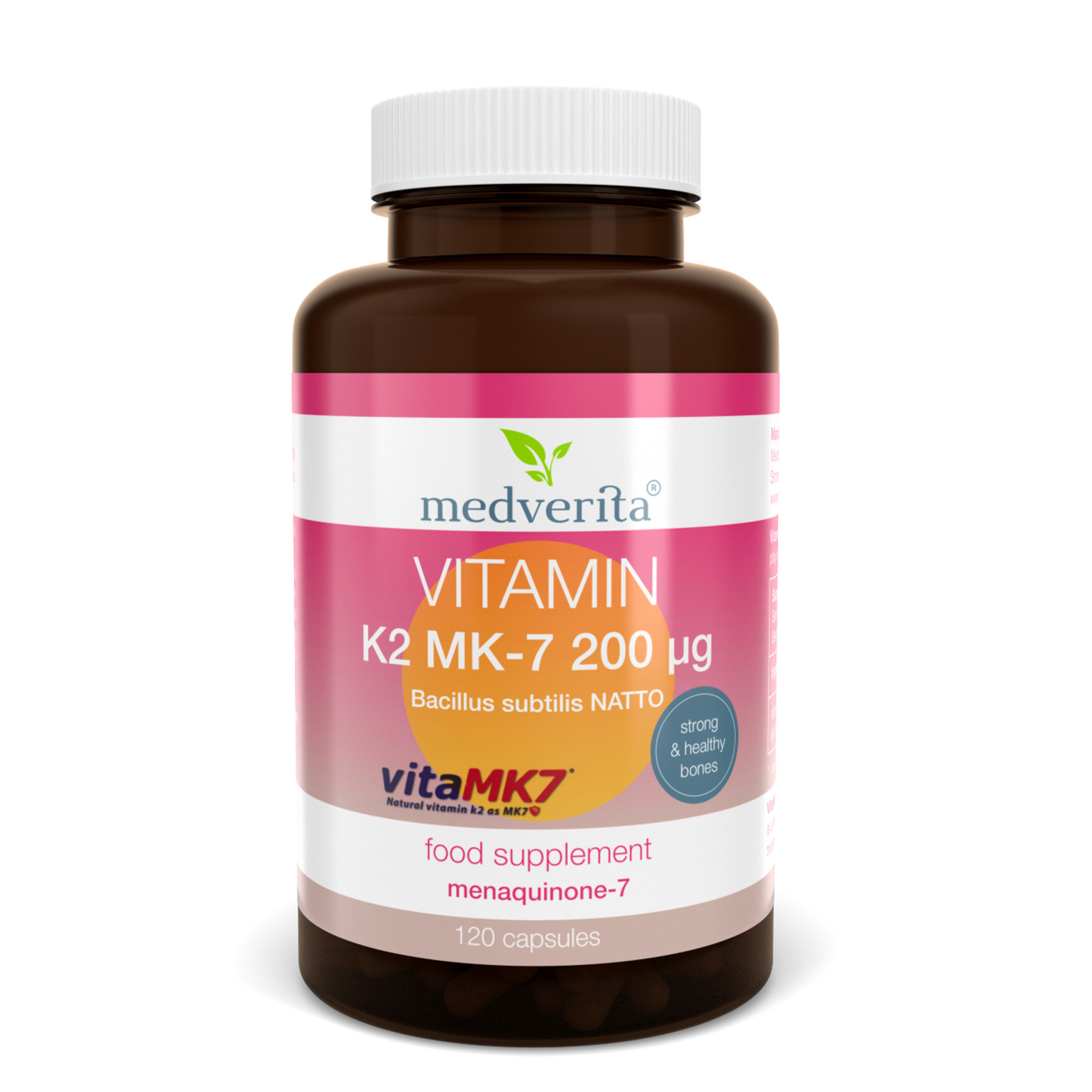 200 mcg Natural Vitamin K2 MK-7 from NATTO + Inulin- 120 ...
