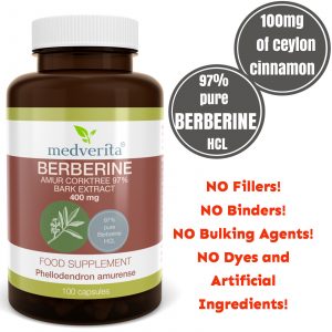 BERBERINE - Amur Corktree 97% Bark extract - 400mg - 100 capsules