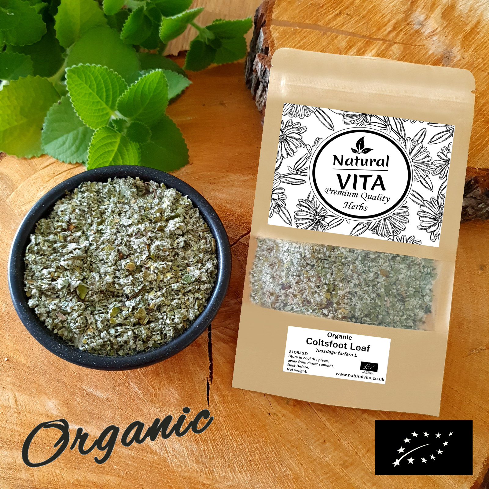 Organic Coltsfoot Leaf (Tussilago Farfara) - Loose Herbal Tea, Natural Remedy By Health Embassy