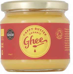 HAPPY BUTTER ~ Organic Grassfed Ghee - British Grass Fed Clarified Butter 300g NATURALVITA