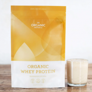 The Organic Protein Co. - Banana & Lucuma Organic Whey Protein Powder- 600g