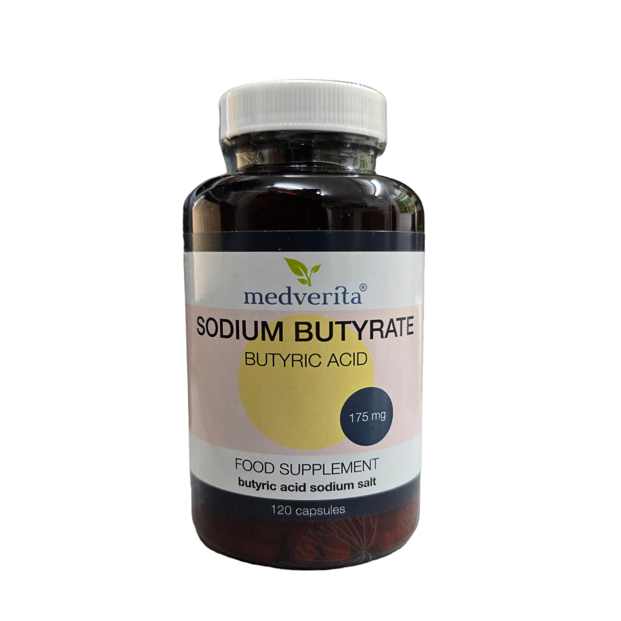MEDVERITA Sodium Butyrate BUTYRIC ACID Sodium Salt 460mg 120 Capsules